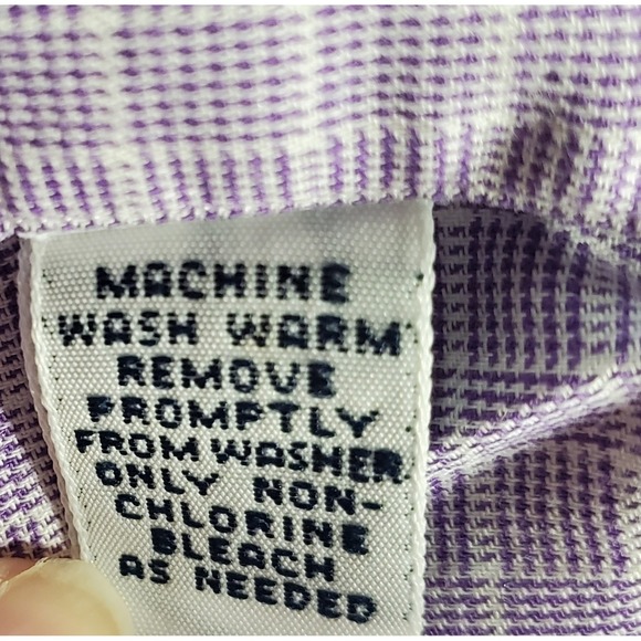 Ralph Lauren Polo Men's Yarmouth Button Down Purple Check Dress Shirt 15.5 34/35 - Picture 6 of 9